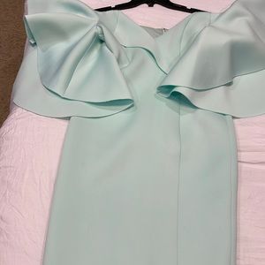 ASOS MINT GREEN ruffle sleeve dress size 8